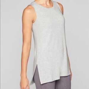Athleta Grey Threadlight Layering Tank Top Shirt Grey Gray XS